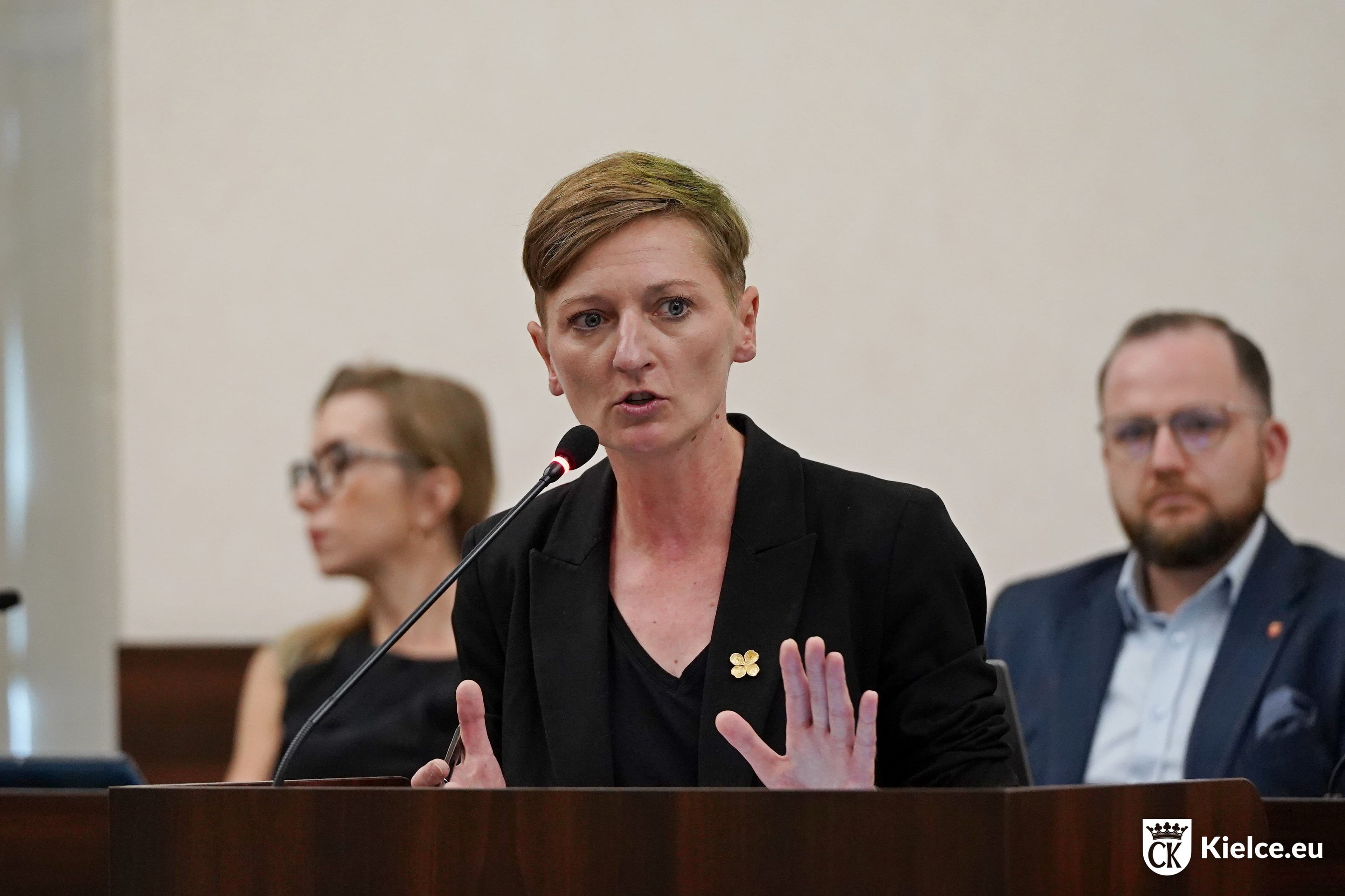 Agata Wojda na posiedzeniu rady miasta