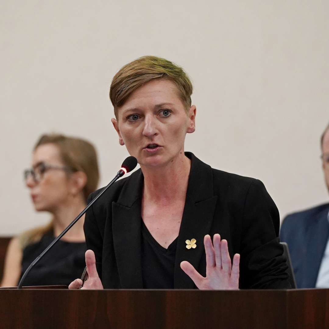 Agata Wojda na posiedzeniu rady miasta